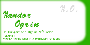 nandor ogrin business card